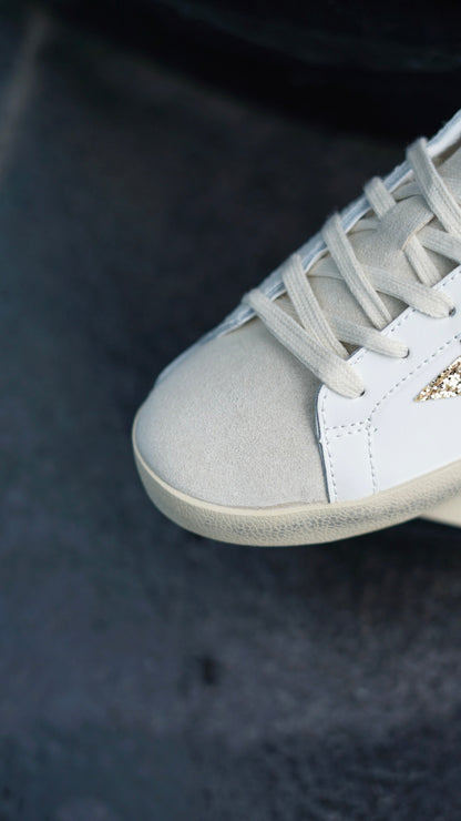 Golden goose beige negro brillantes