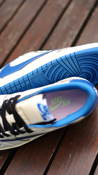 Jordan R1 low travis scott blanco con azul