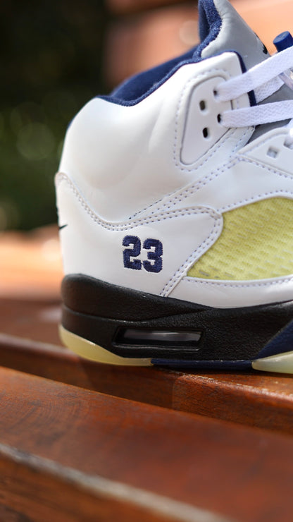 Jordan R5 dawn blanco