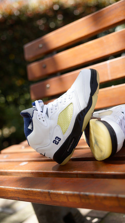 Jordan R5 dawn blanco