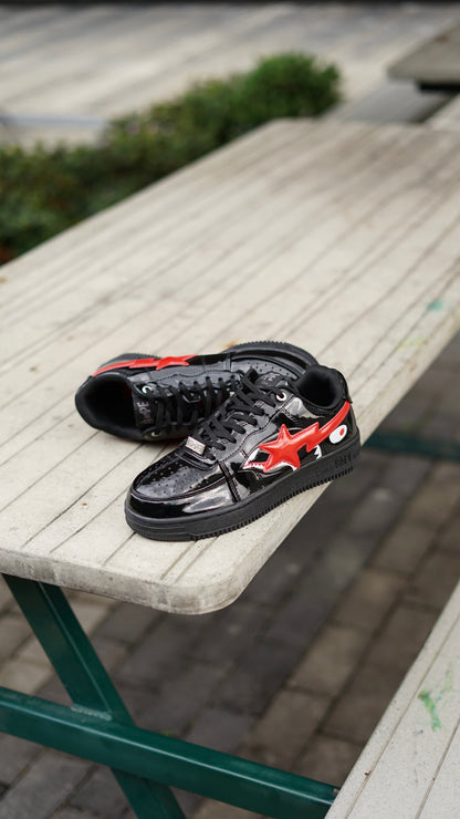 Bape sta low shark negra roja