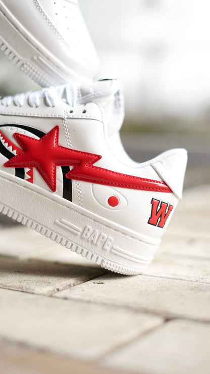 Bape Sta Low Shark Blanco