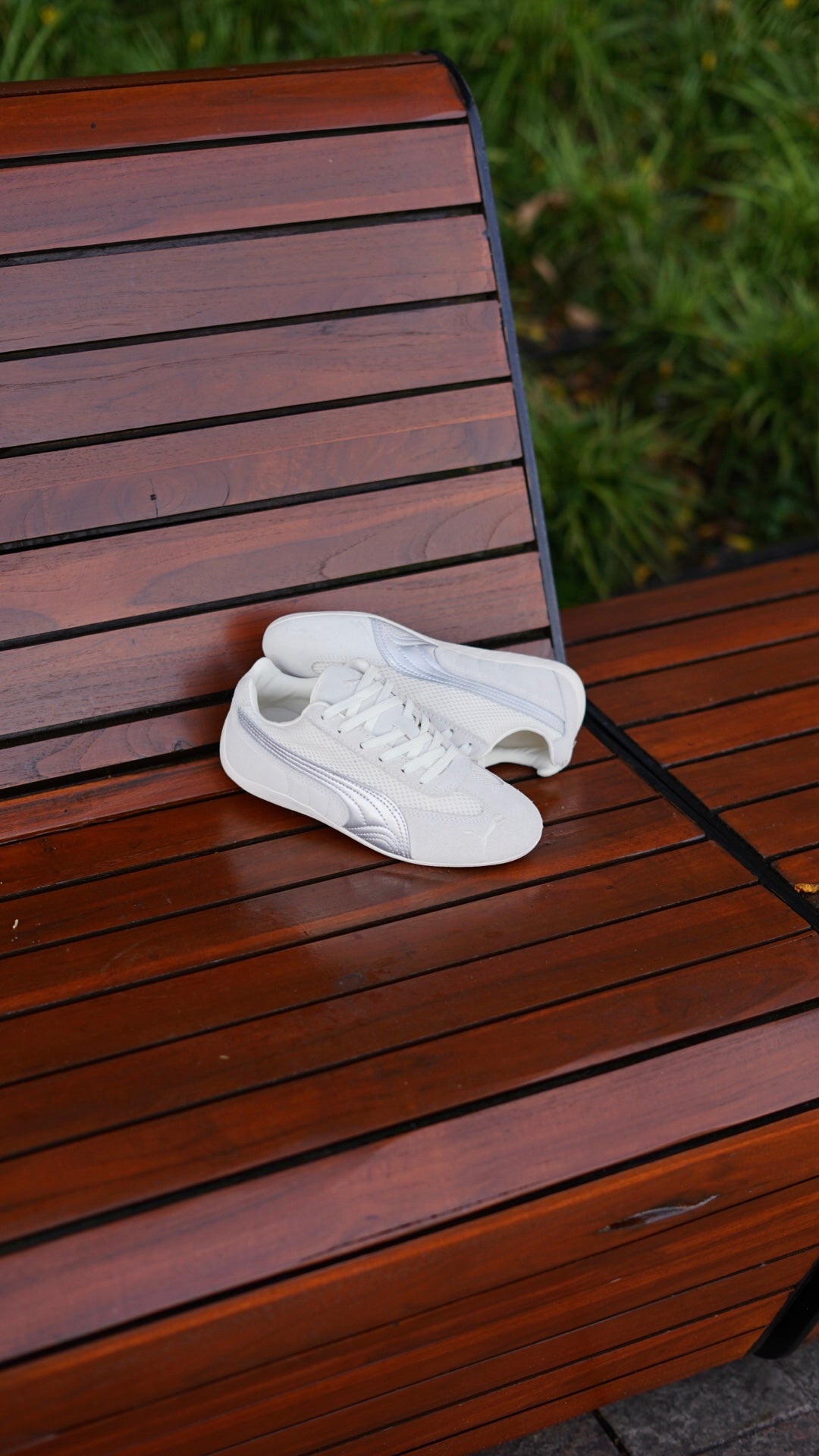 Puma speedcat beige-plateado