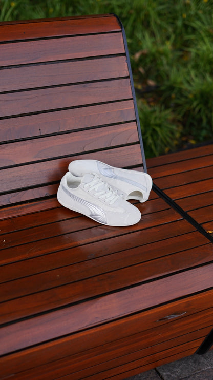 Puma speedcat beige-plateado