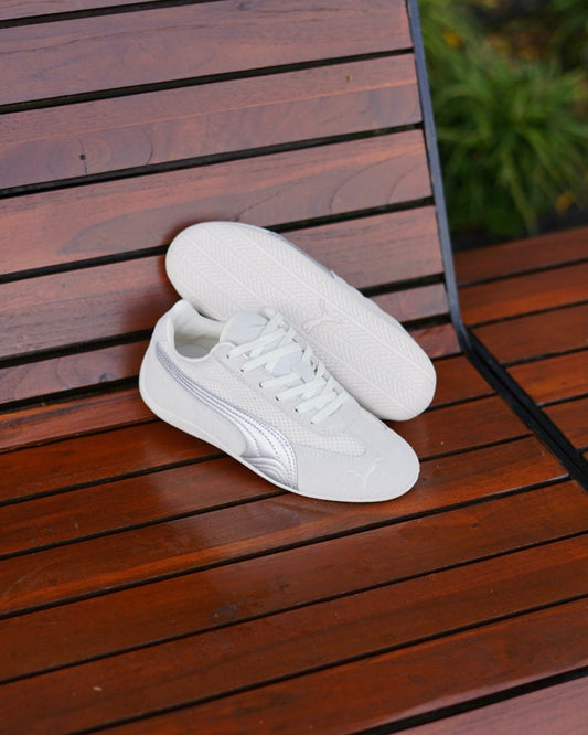 Puma speedcat beige-plateado