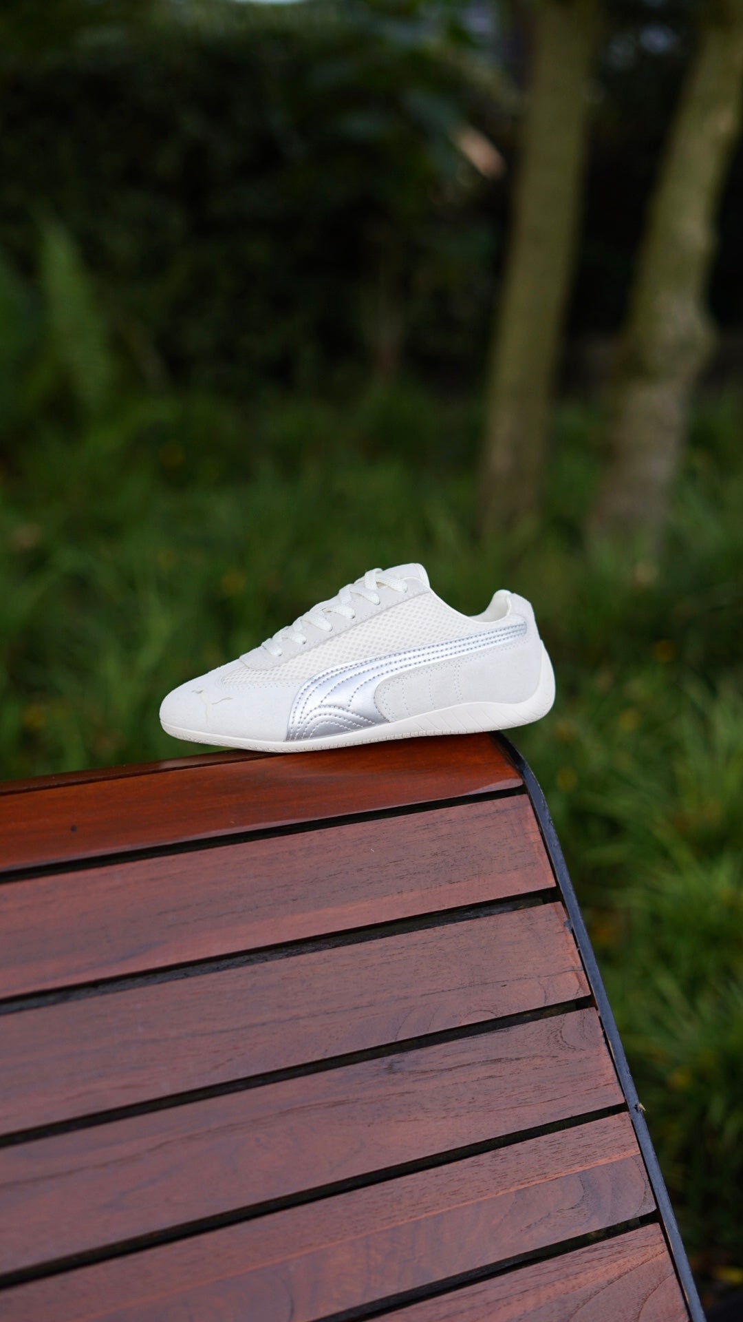 Puma speedcat beige-plateado