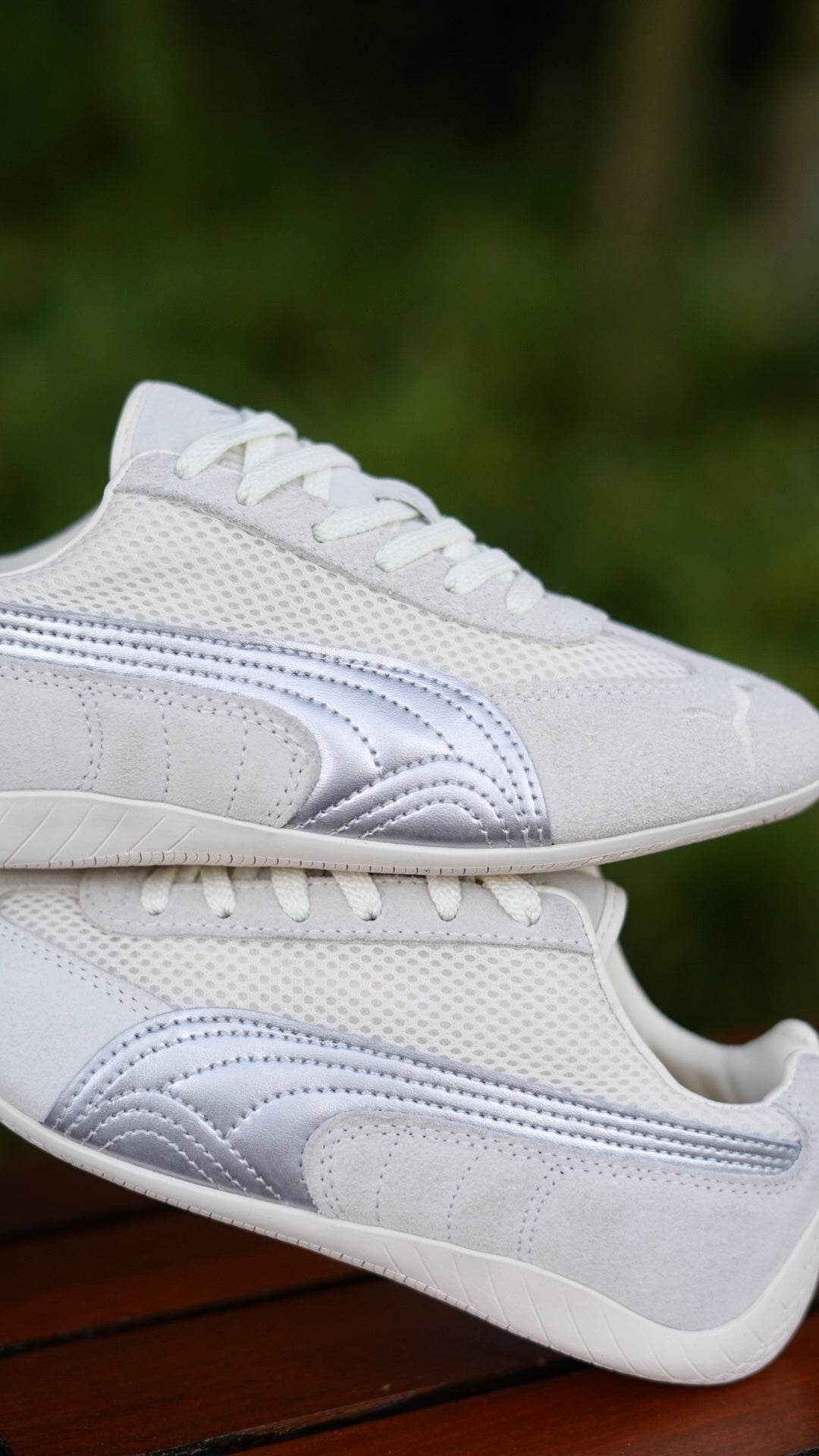 Puma speedcat beige-plateado