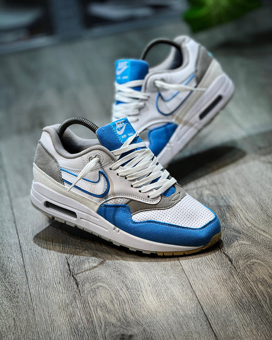 Air Max 1 Blanco-Azul