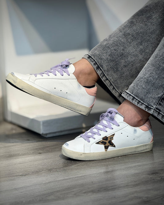Golden Goose Super-Star Blanco Morado