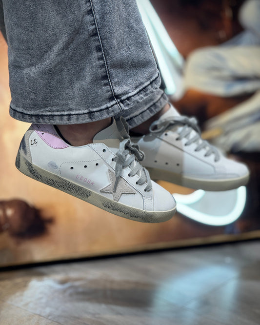 Golden Goose Super-Star Blanco-Gris