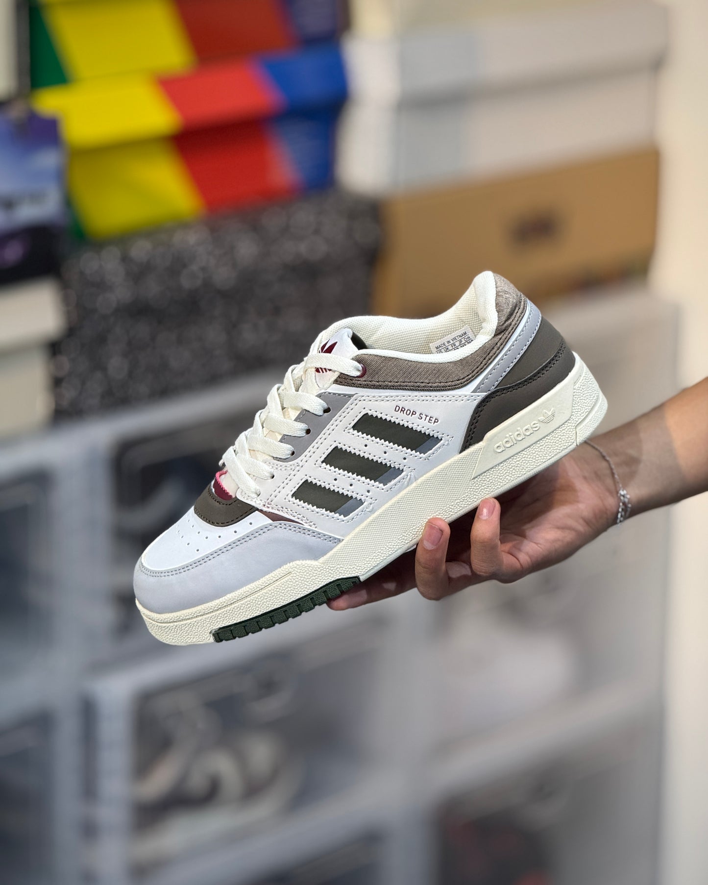 Drop Step Blanco-Cafe