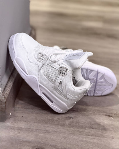 Jordan retro 4 blanca plateada