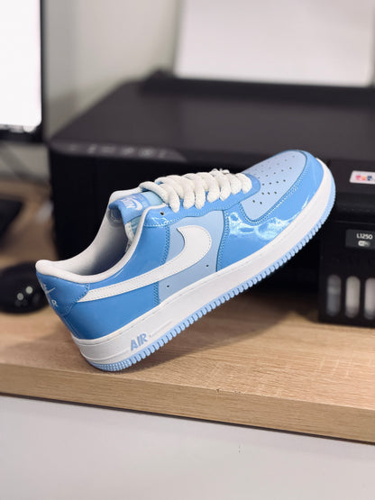 Nike force 1 blue university charol