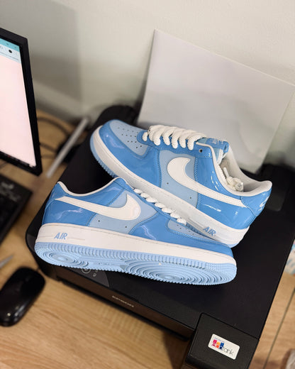 Nike force 1 blue university charol