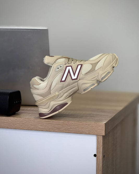 New Balance 9060 Beige-Vino Tinto