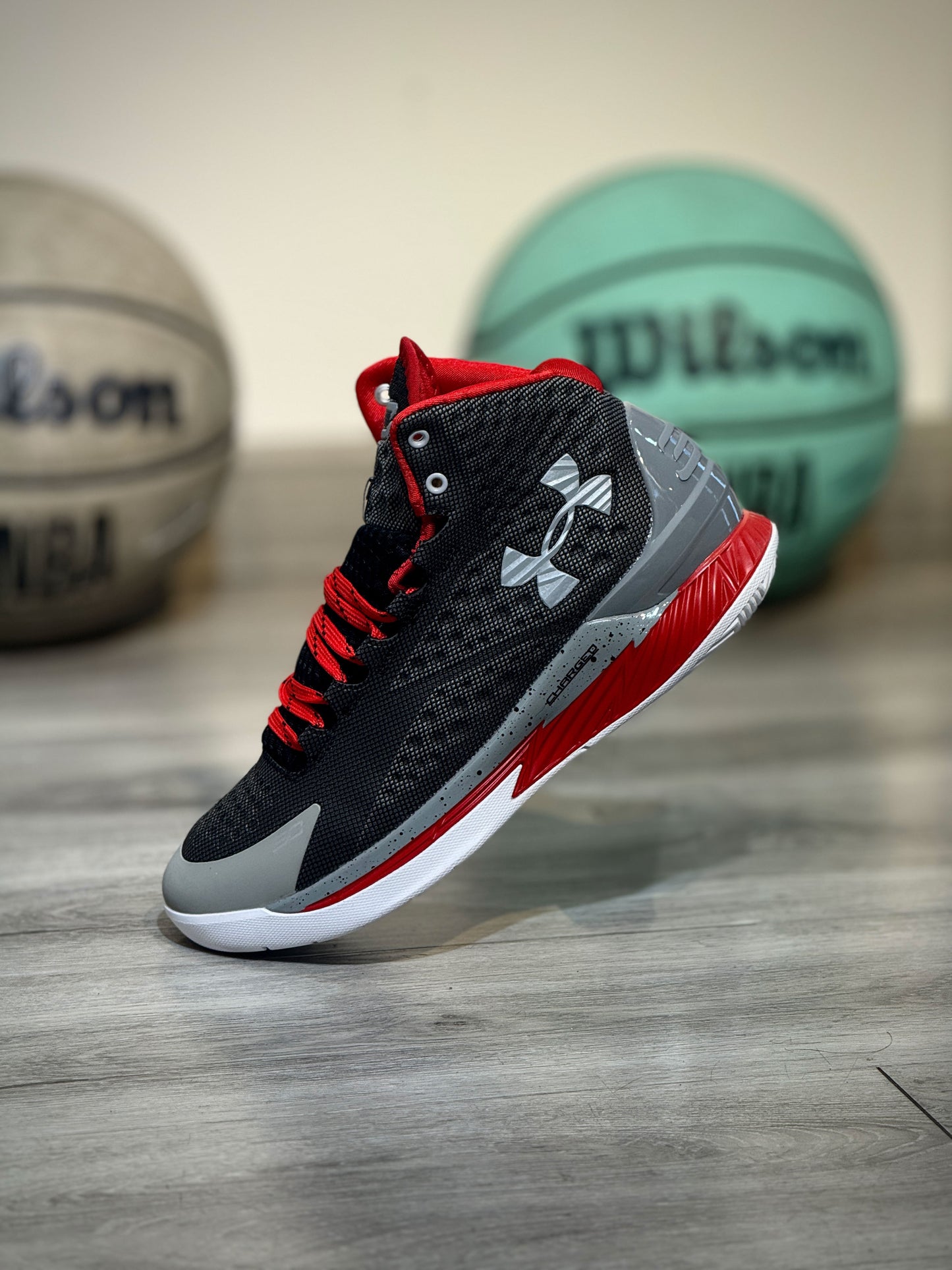 Under Armour Curry 1 Negro-Rojo