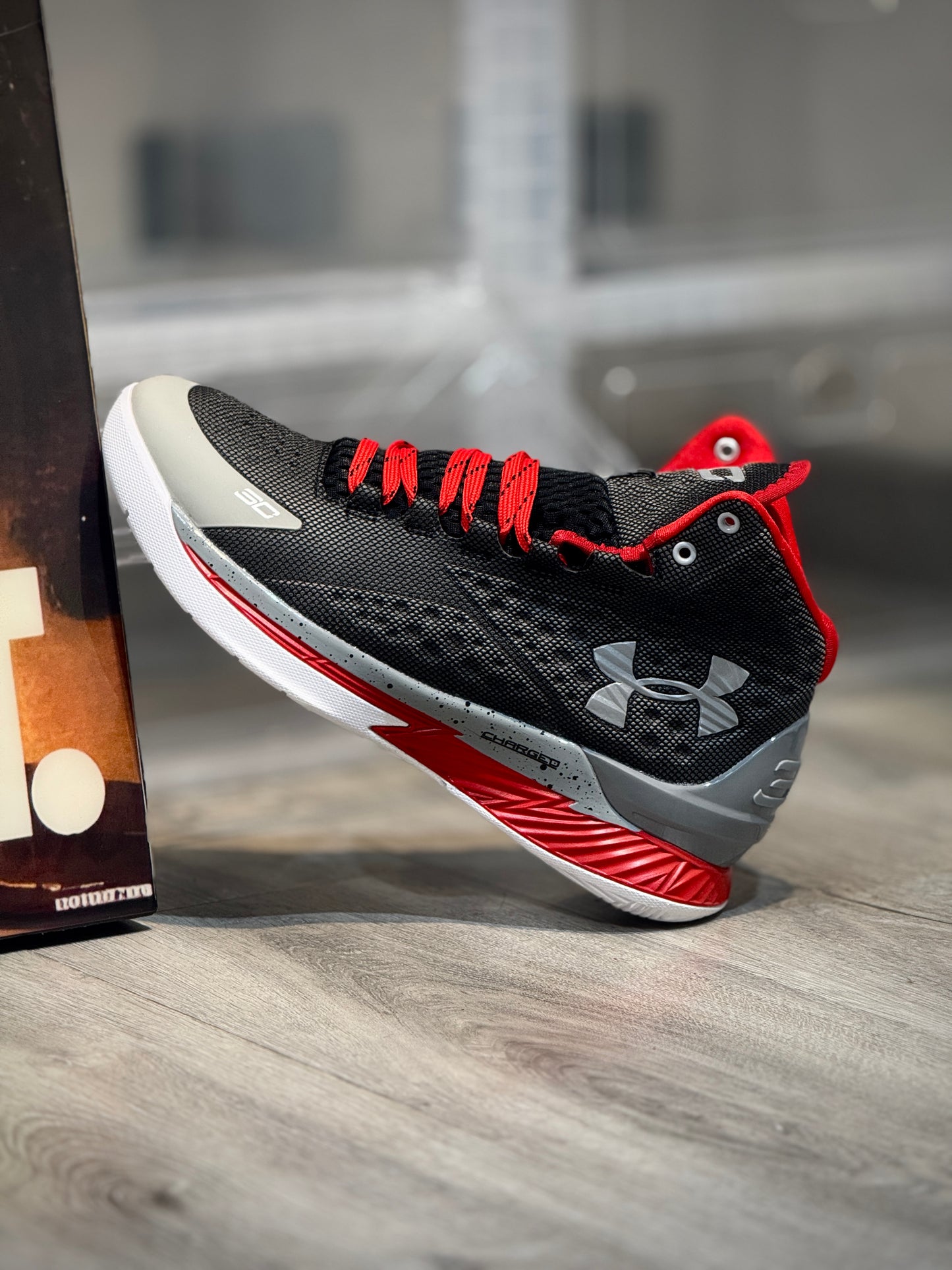 Under Armour Curry 1 Negro-Rojo