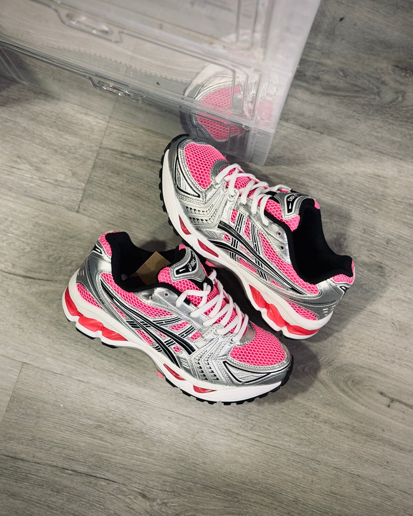 asics gel  kayano 14 rosado