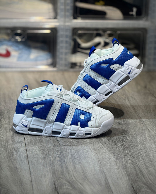 Air More Uptempo Blanco-Azul