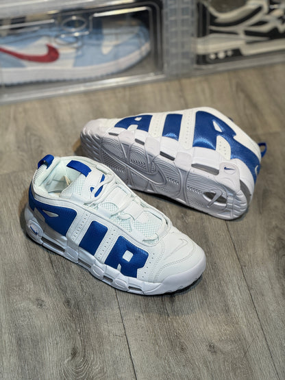 Air More Uptempo Blanco-Azul