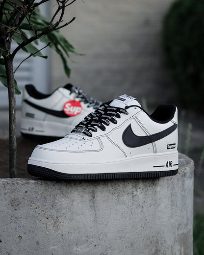 Air Force 1 Low x Supreme Blanco-Negro
