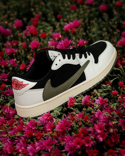 Air Jordan Retro 1 Low x Travis Scott Blanco-Verde