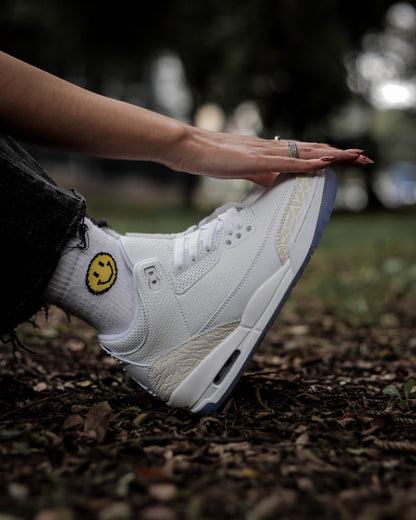 Air Jordan Retro 3 Blanca-Azul