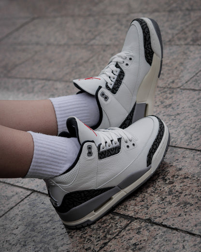 Air Jordan Retro 3 Blanco-Gris