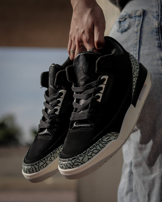 Air Jordan Retro 3 Negro-Beige