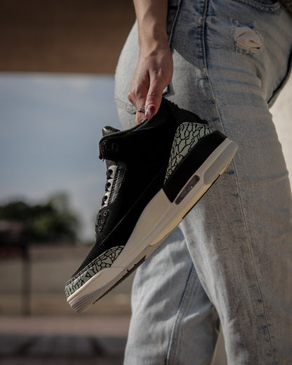 Air Jordan Retro 3 Negro-Beige