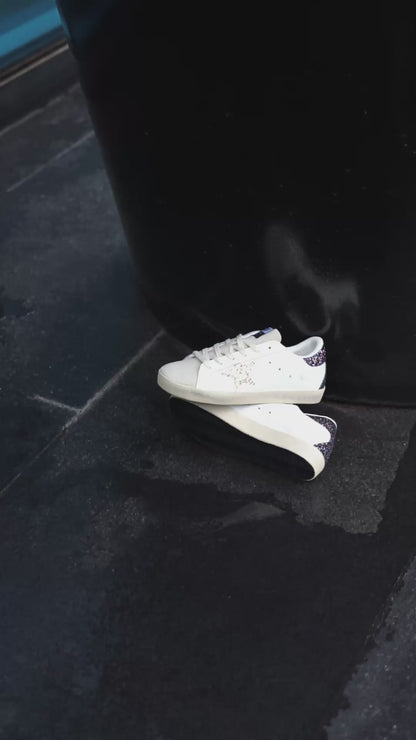 Golden goose beige negro brillantes
