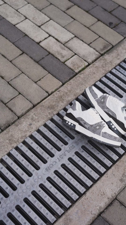 Louis vuitton trainer gris blanco